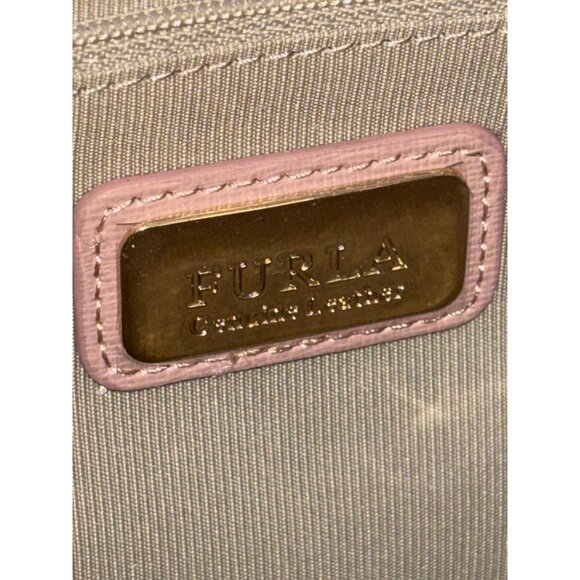 Furla Blush Pink Leather Handbag With Adjustable Crossbody Strap - Picture 9 of 11